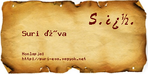 Suri Éva névjegykártya